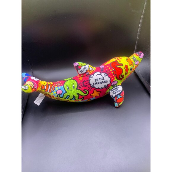 Wild Republic Message from the Planet Dolphin 12" Stuffed Sea Animal Plush - Picture 2 of 6